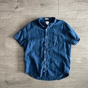 J Crew Baird McNutt Men’s Short Sleeve Irish Linen Shirt -  XL